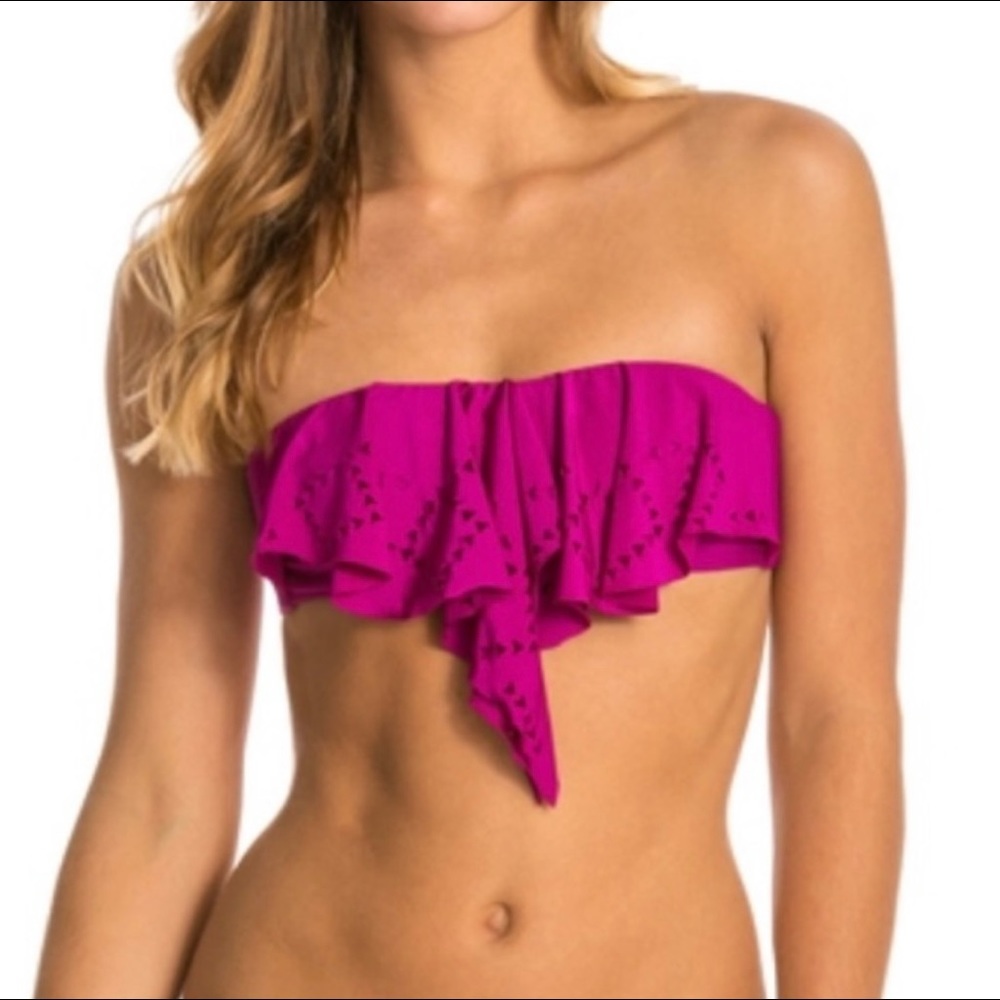 L*space bandier top and bottom bikini in size small in magenta